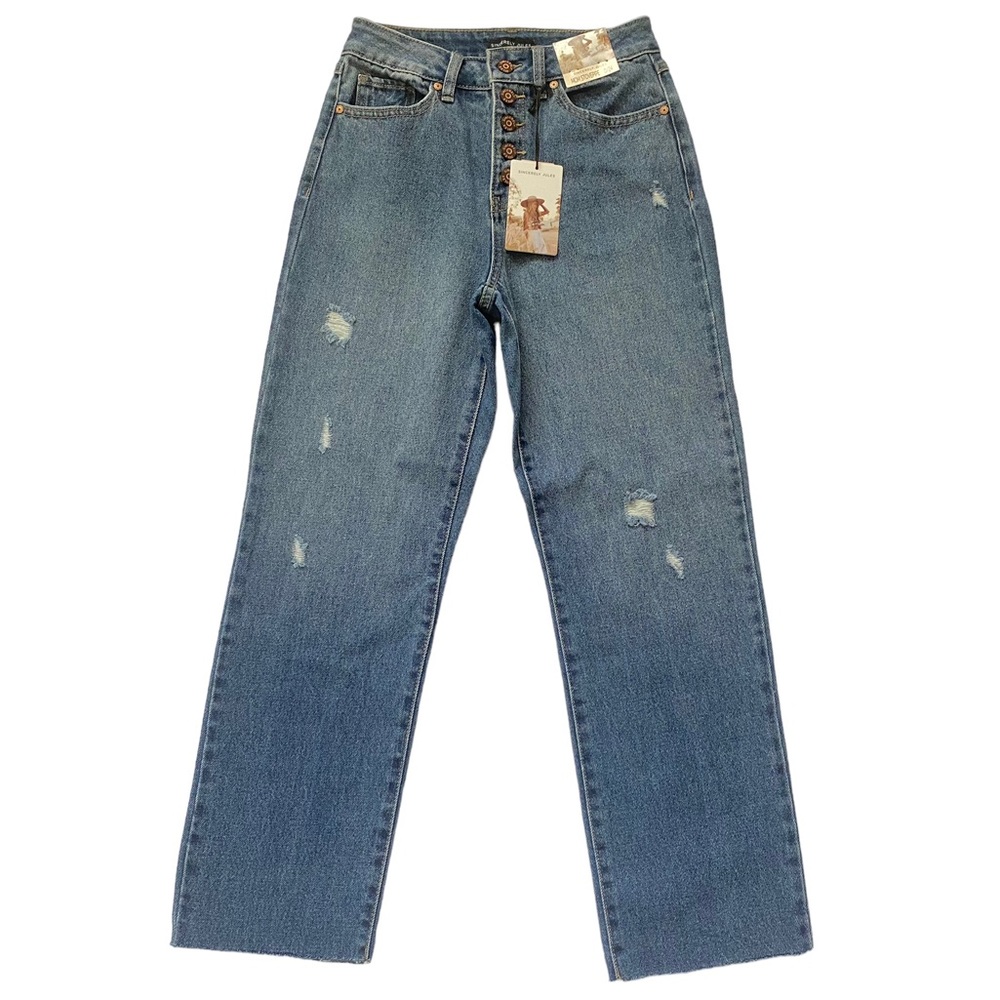 Sincerely Jules Mom Stovepipe Jeans Womens Size 24 Wide Leg Crop
